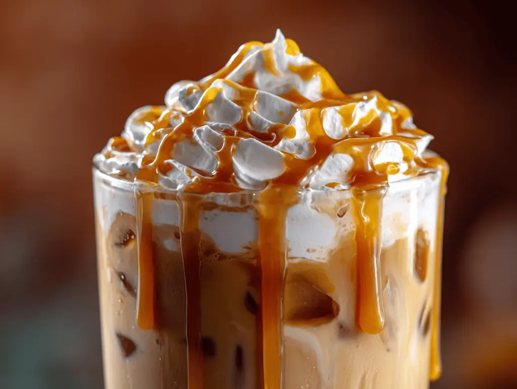 caramel pumpkin spice iced coffee - featured image