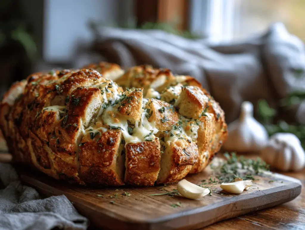 cheesy garlic herb pull-apart bread - featured image
