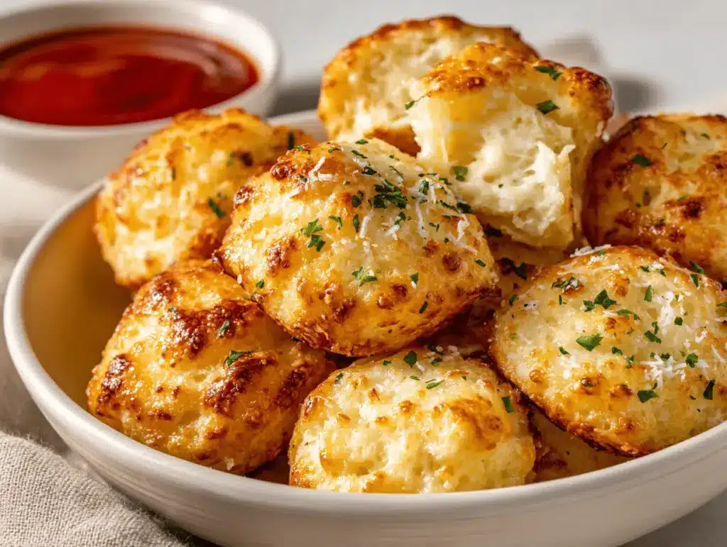 cheesy garlic parmesan biscuit bites - featured image
