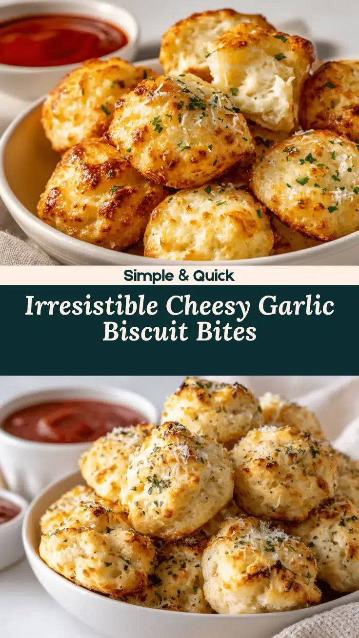 cheesy garlic parmesan biscuit bites recipe