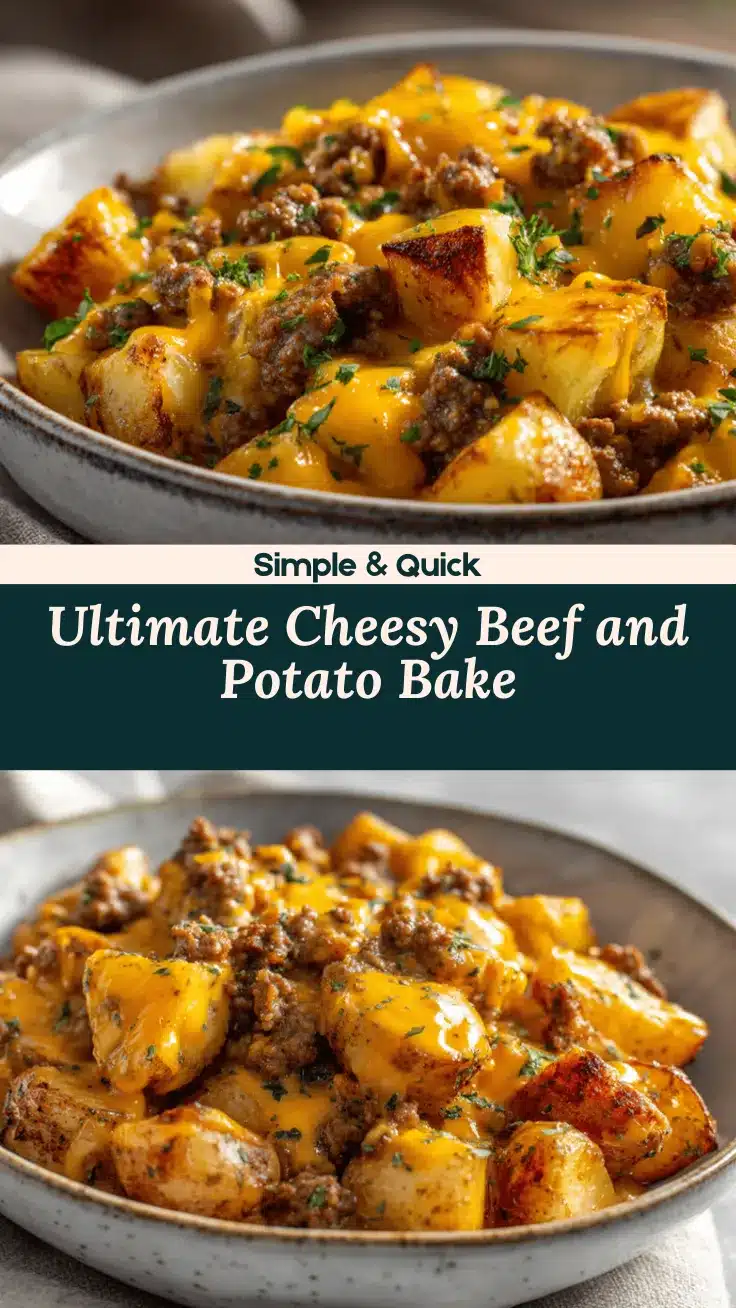 cheesy ground beef and potato casserole recipe