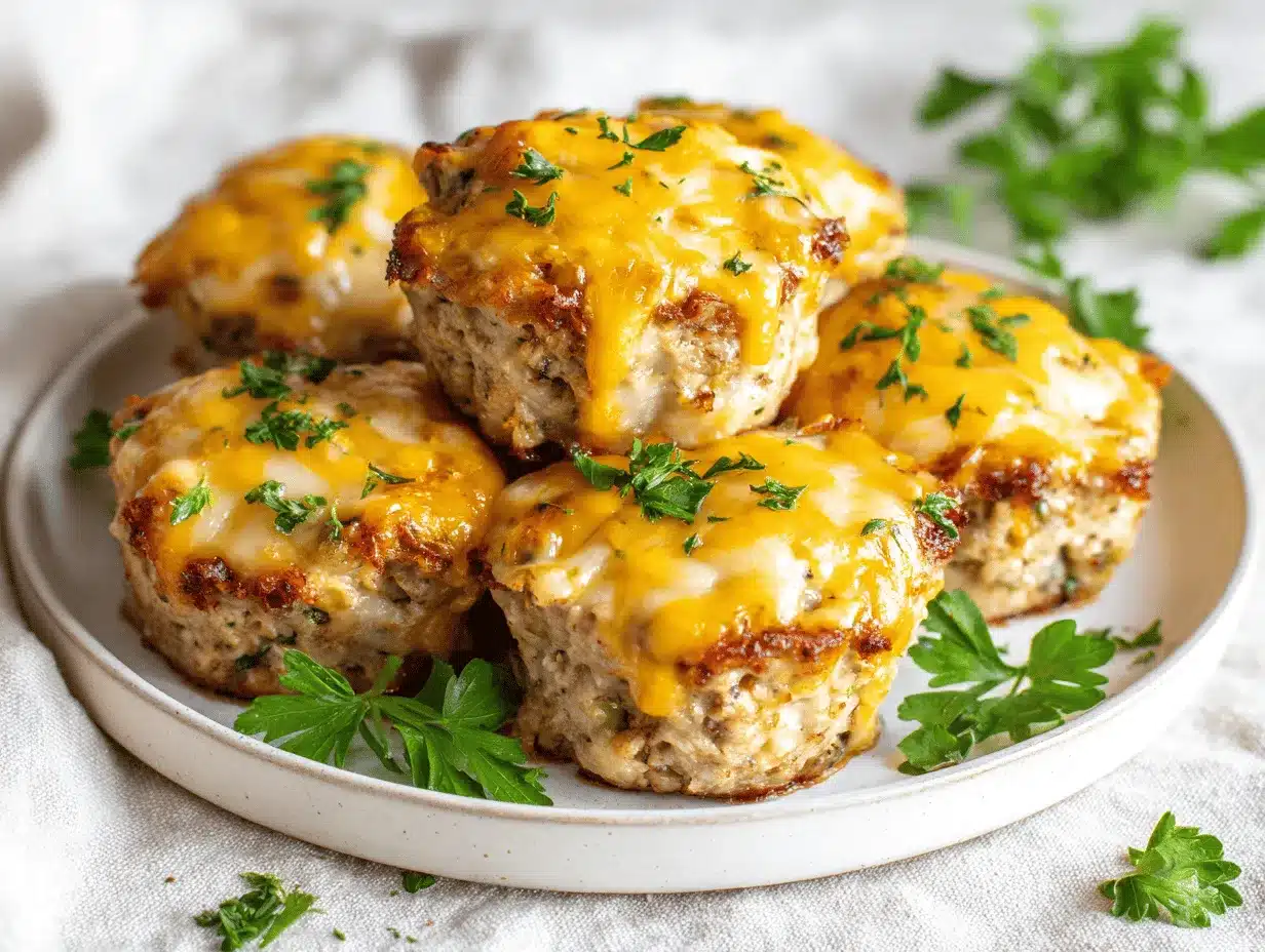 Cheesy Ranch Chicken Meatloaf Minis preparation steps