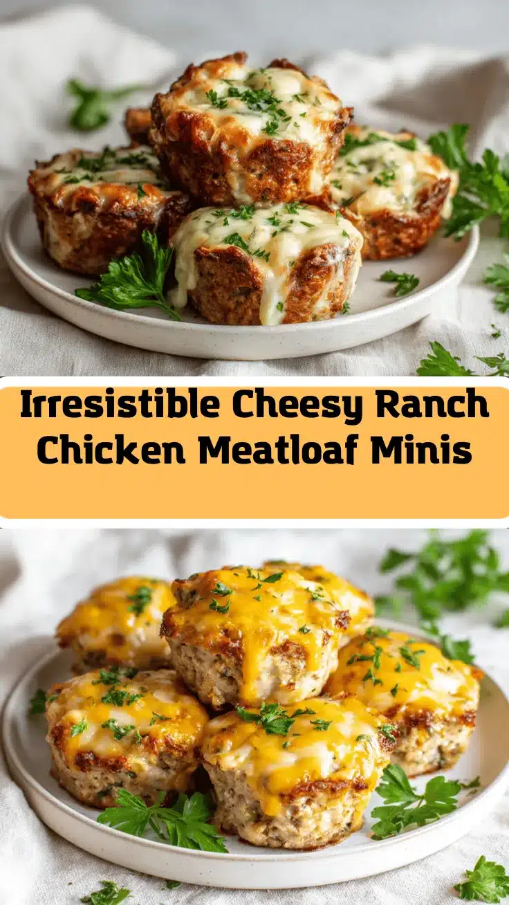 Cheesy Ranch Chicken Meatloaf Minis recipe