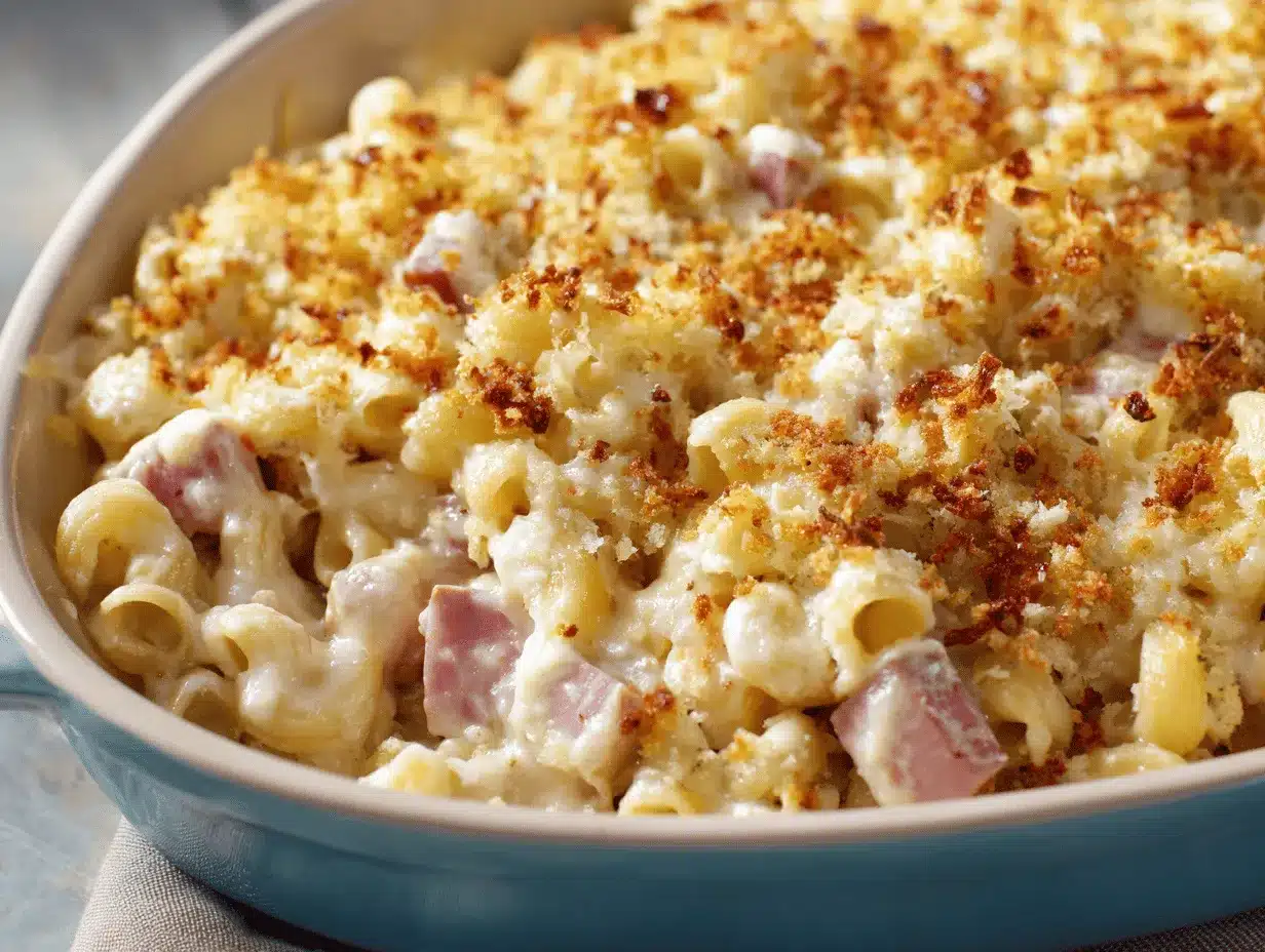 chicken cordon bleu mac and cheese preparation steps