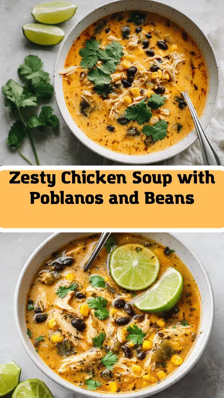 chicken soup with poblanos and black beans recipe