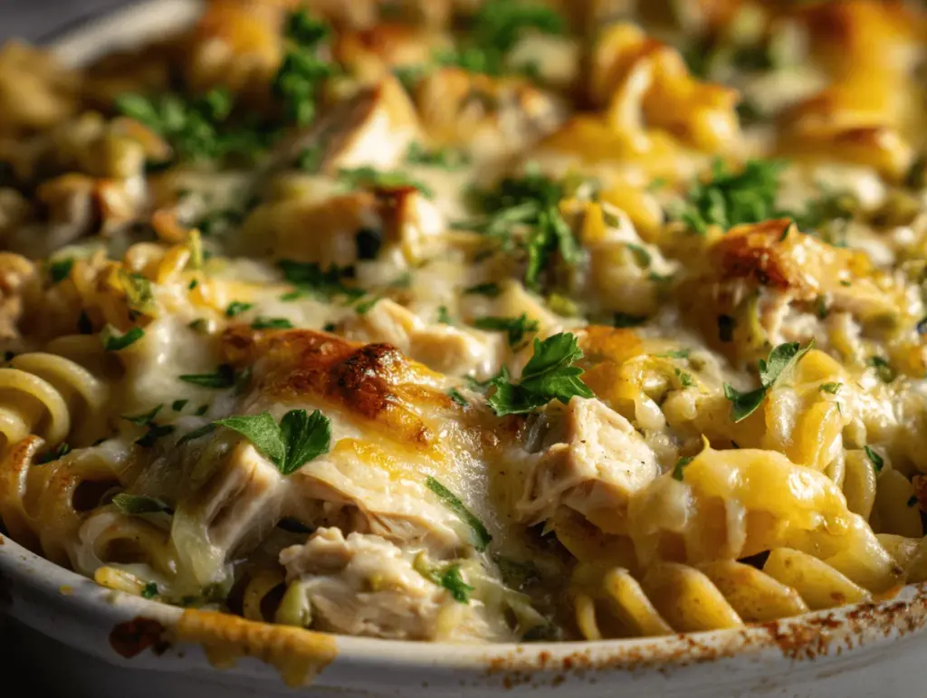 crack chicken pasta bake - featured image
