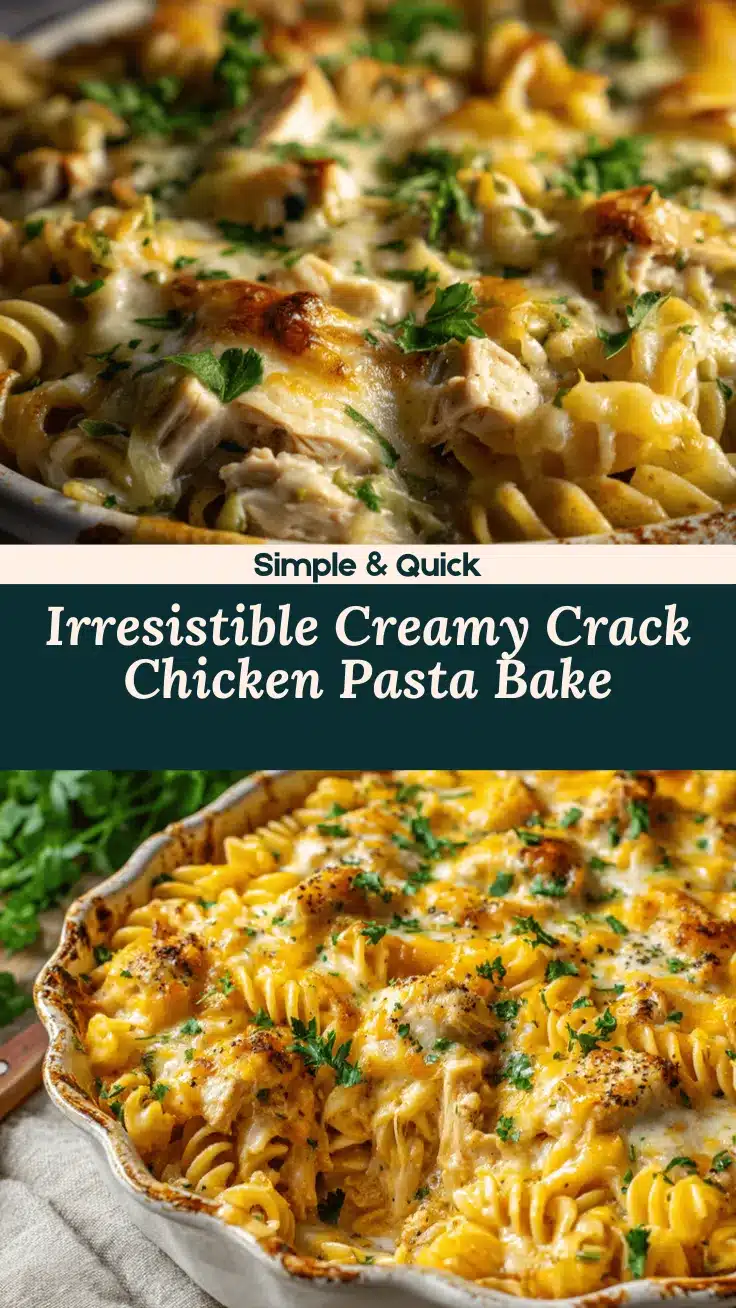 crack chicken pasta bake recipe