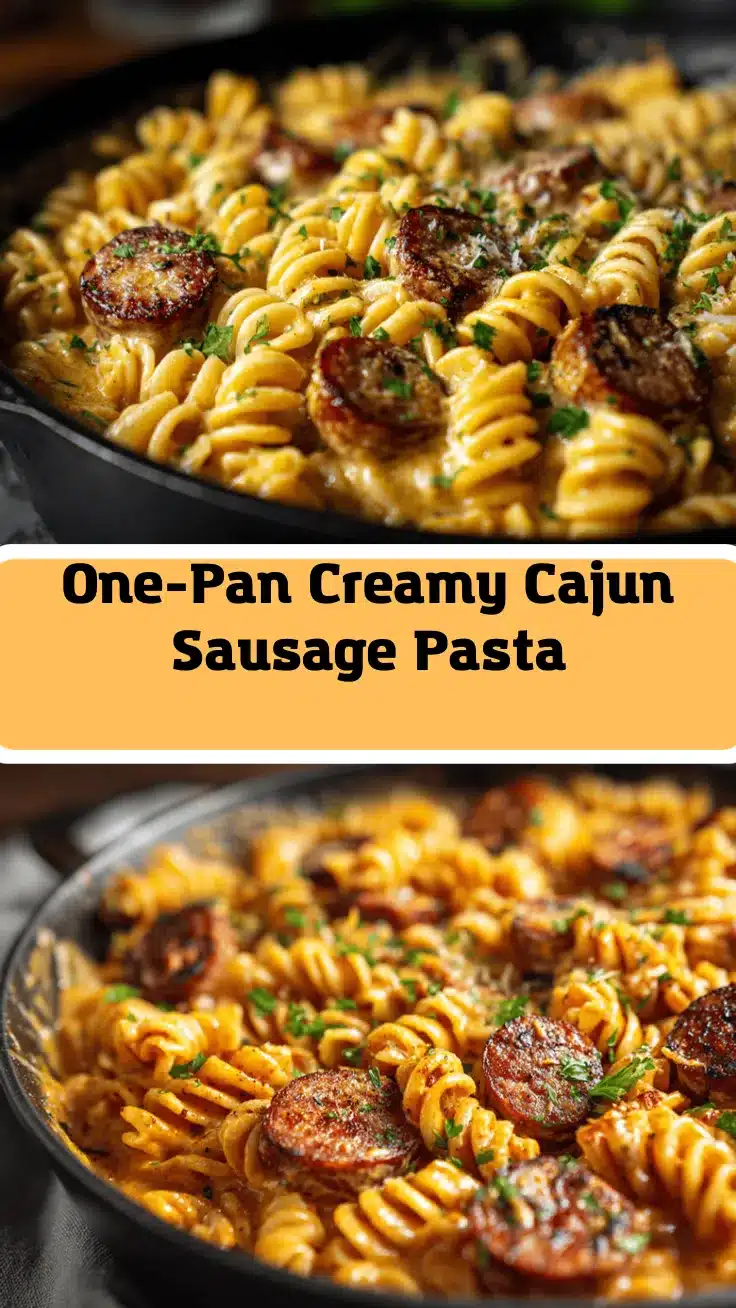 creamy Cajun sausage pasta skillet recipe