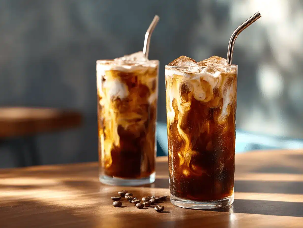 creamy iced coffee preparation steps