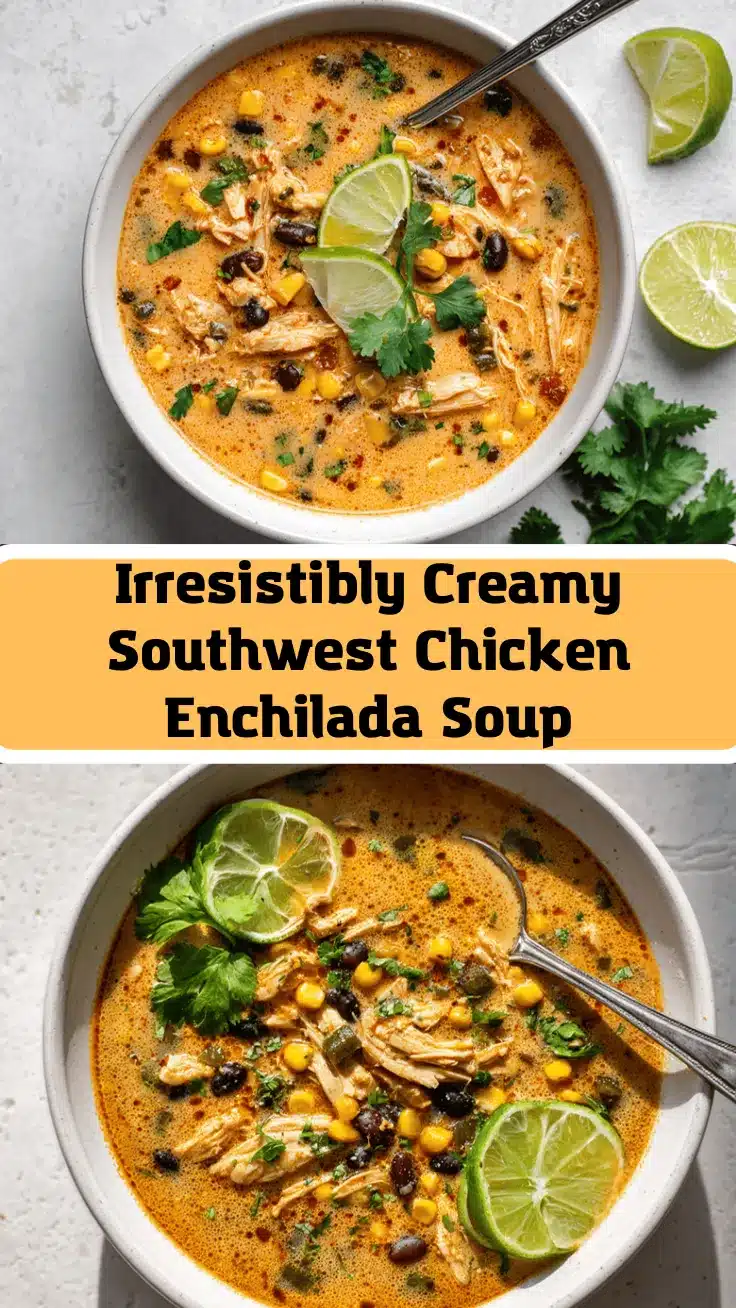 creamy Southwest chicken enchilada soup recipe