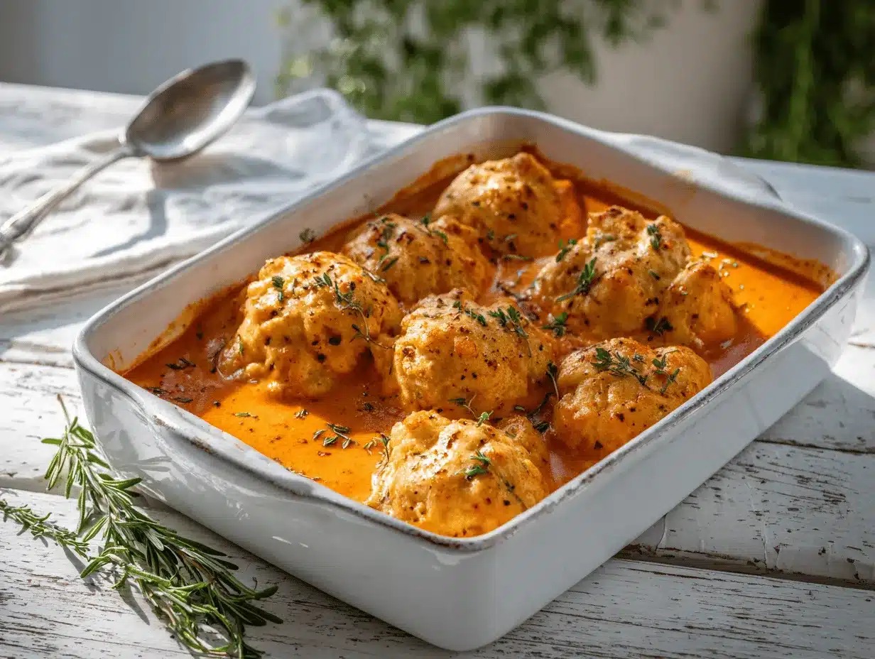 creamy tomato soup with cheddar biscuit dumplings preparation steps