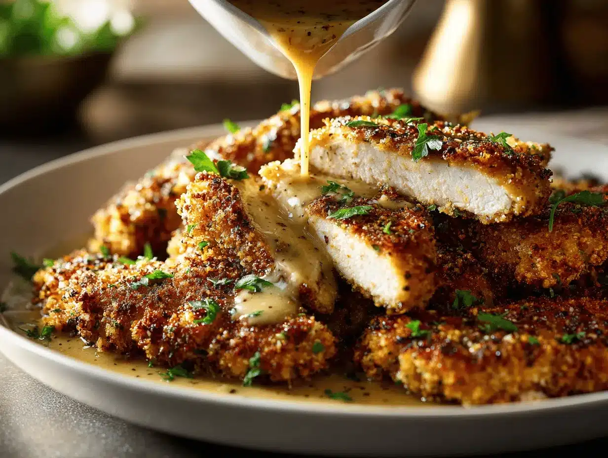 crispy Parmesan chicken preparation steps
