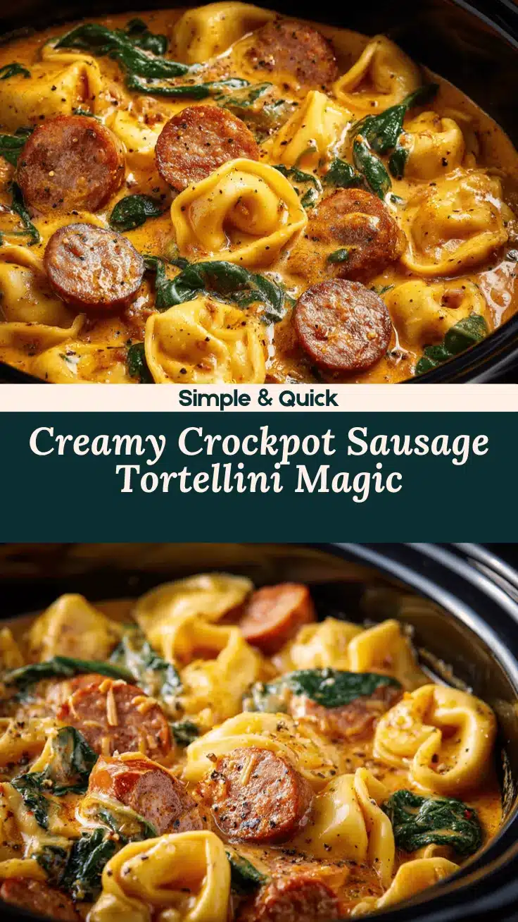 crockpot cheese tortellini and sausage recipe