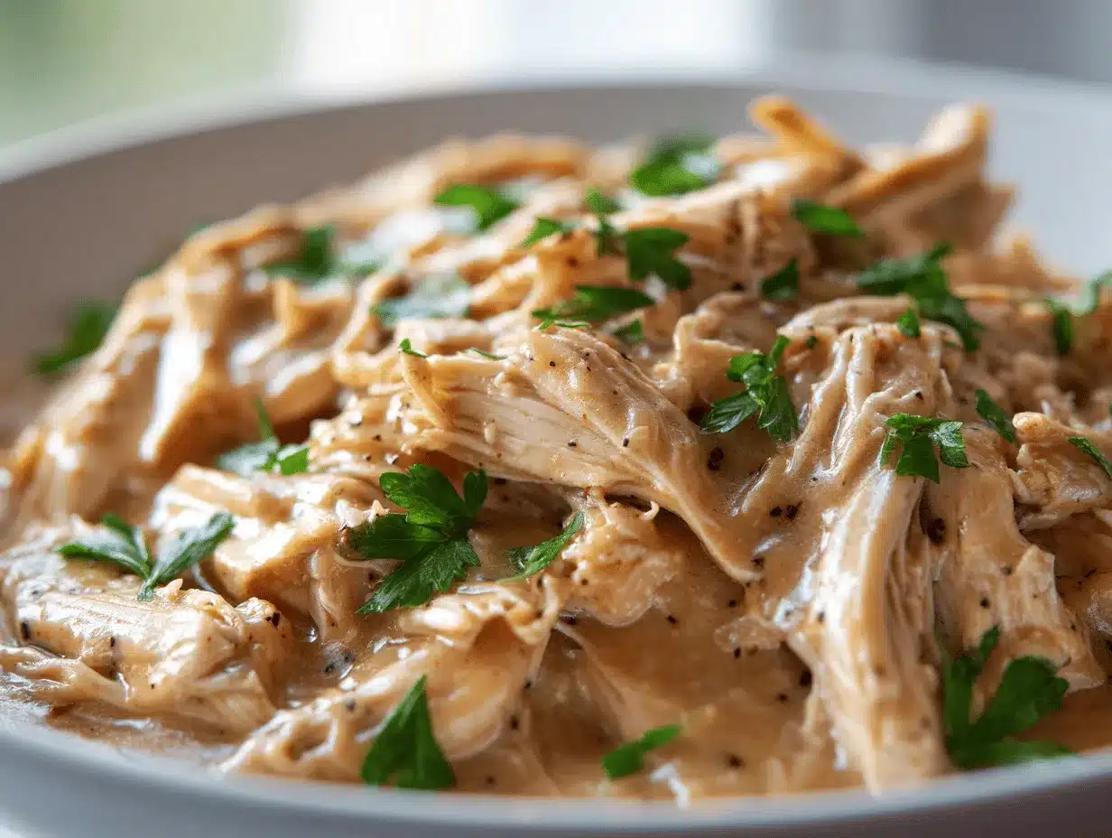 crockpot chicken and gravy preparation steps