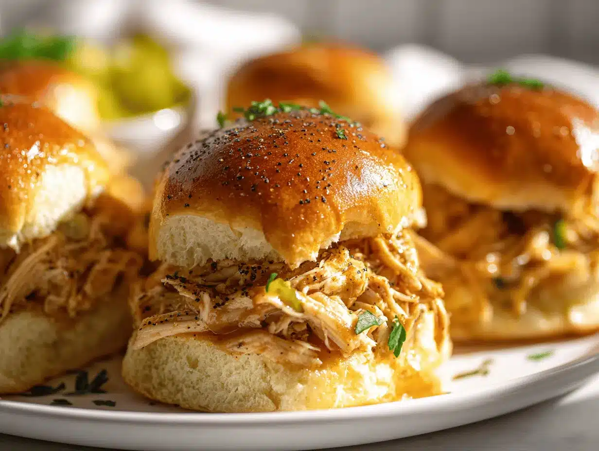 Crockpot Mississippi Chicken Sliders preparation steps
