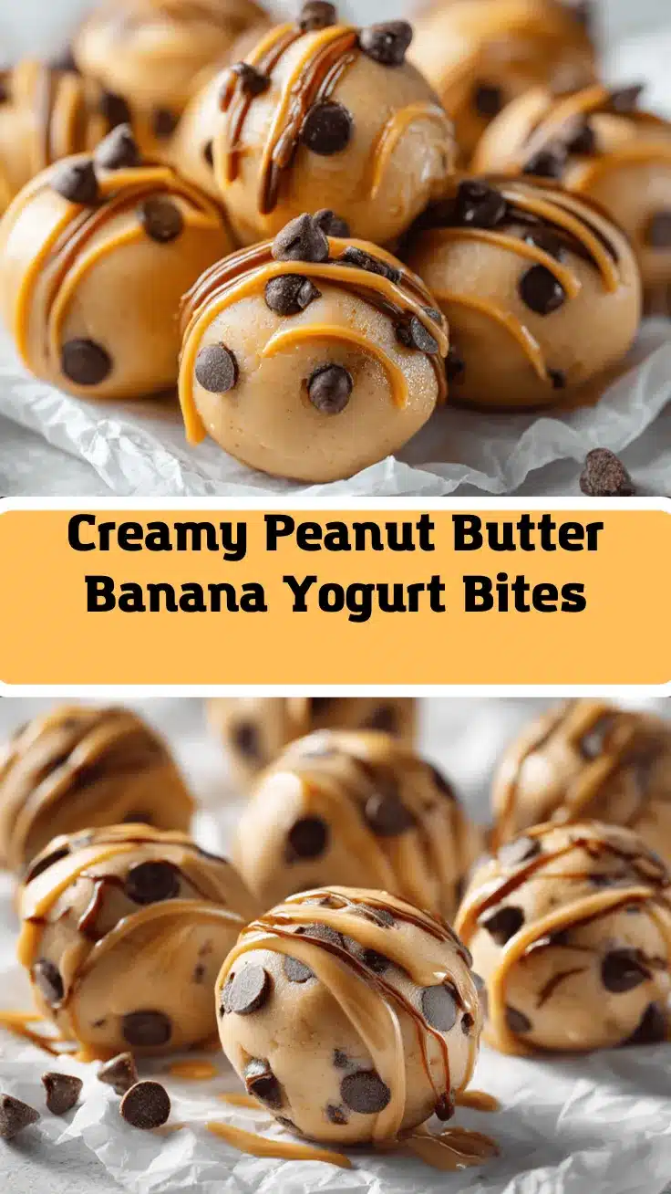 frozen peanut butter banana yogurt bites recipe