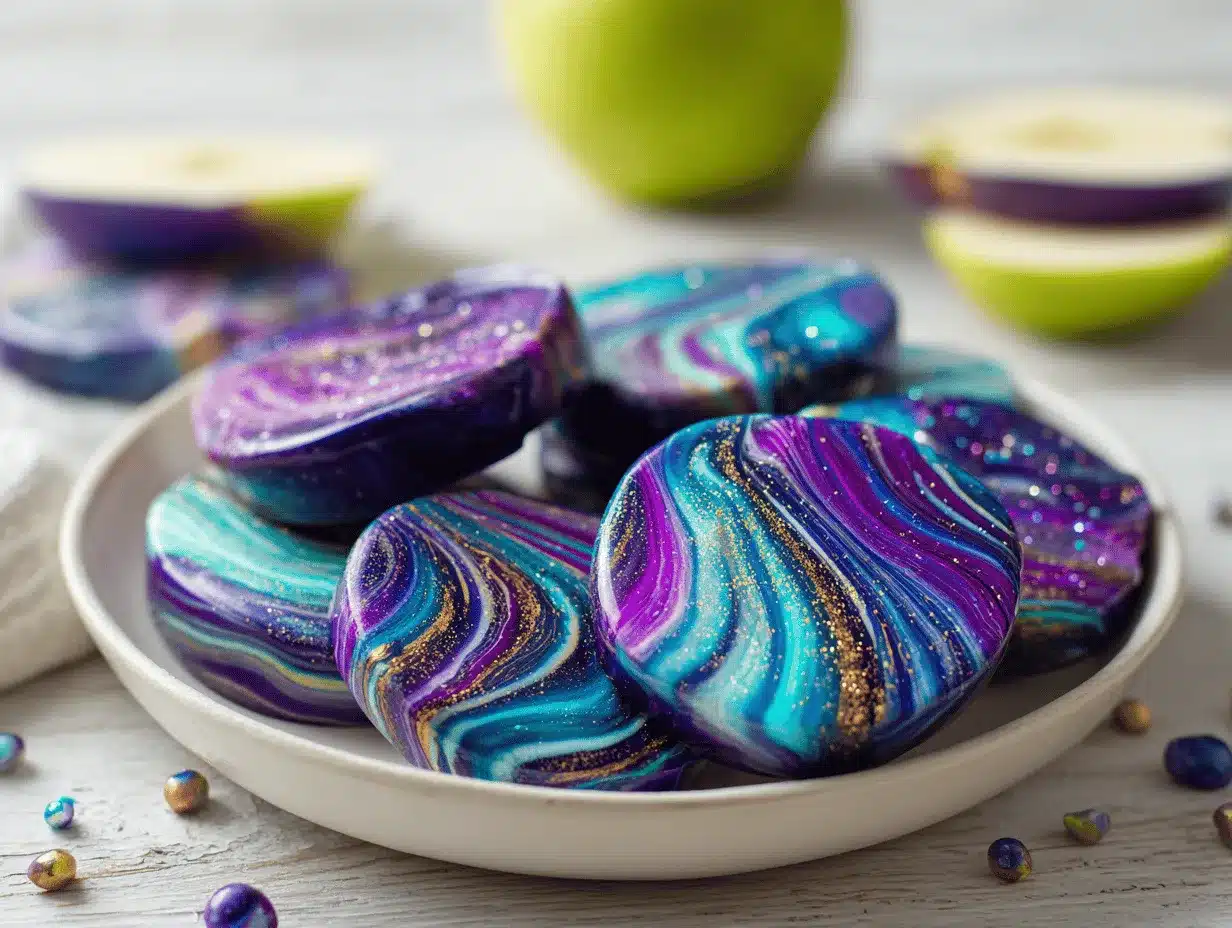 galaxy candy apple slices preparation steps
