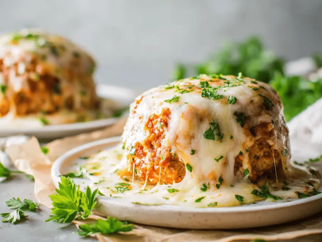 Garlic Parmesan Chicken Meatloaf - featured image