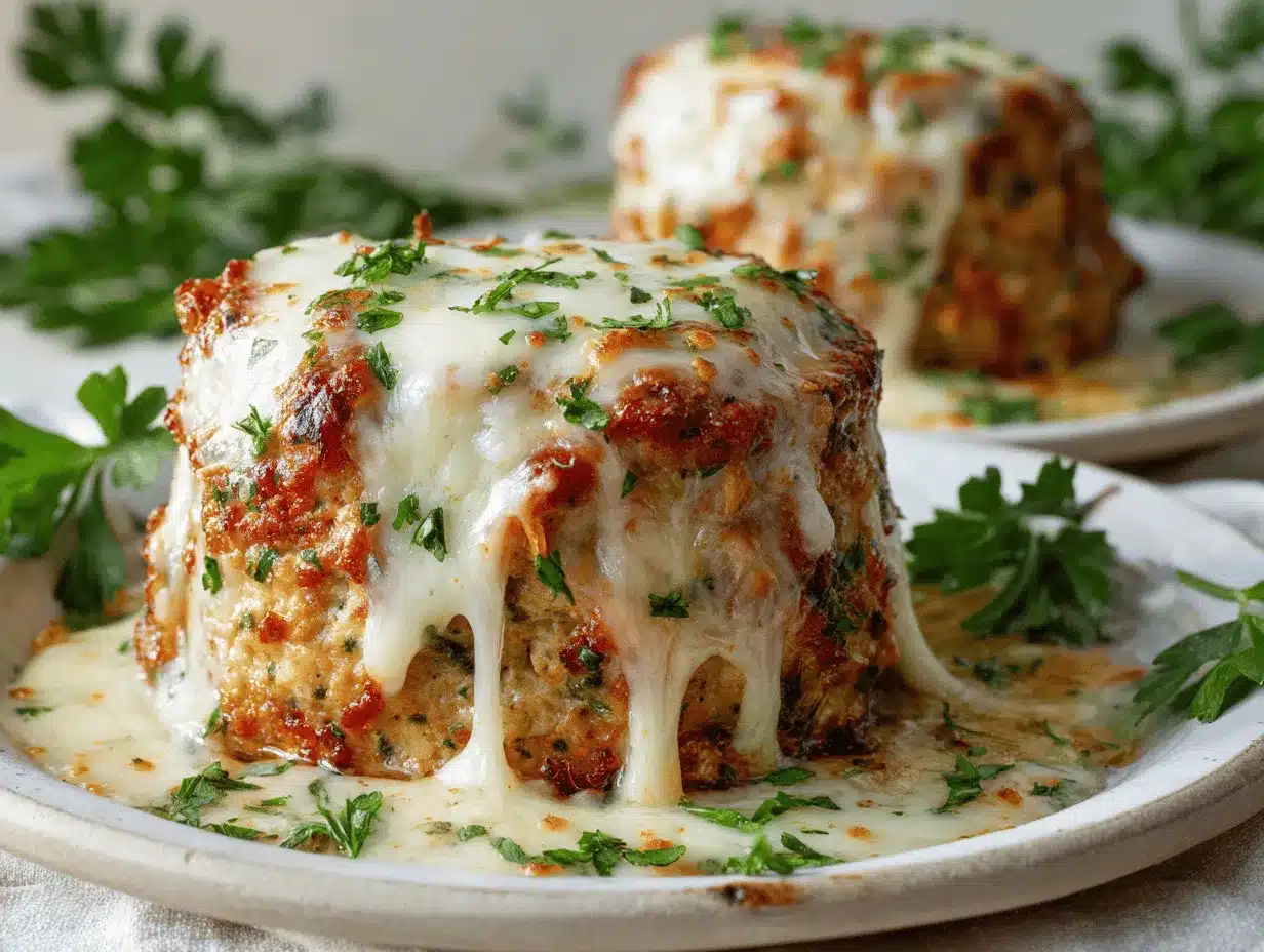 Garlic Parmesan Chicken Meatloaf preparation steps