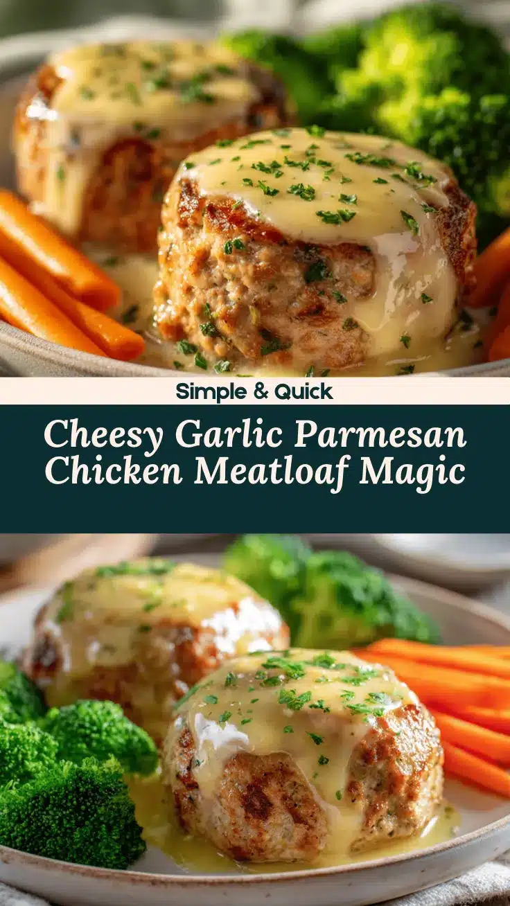 Garlic Parmesan Chicken Meatloaves recipe
