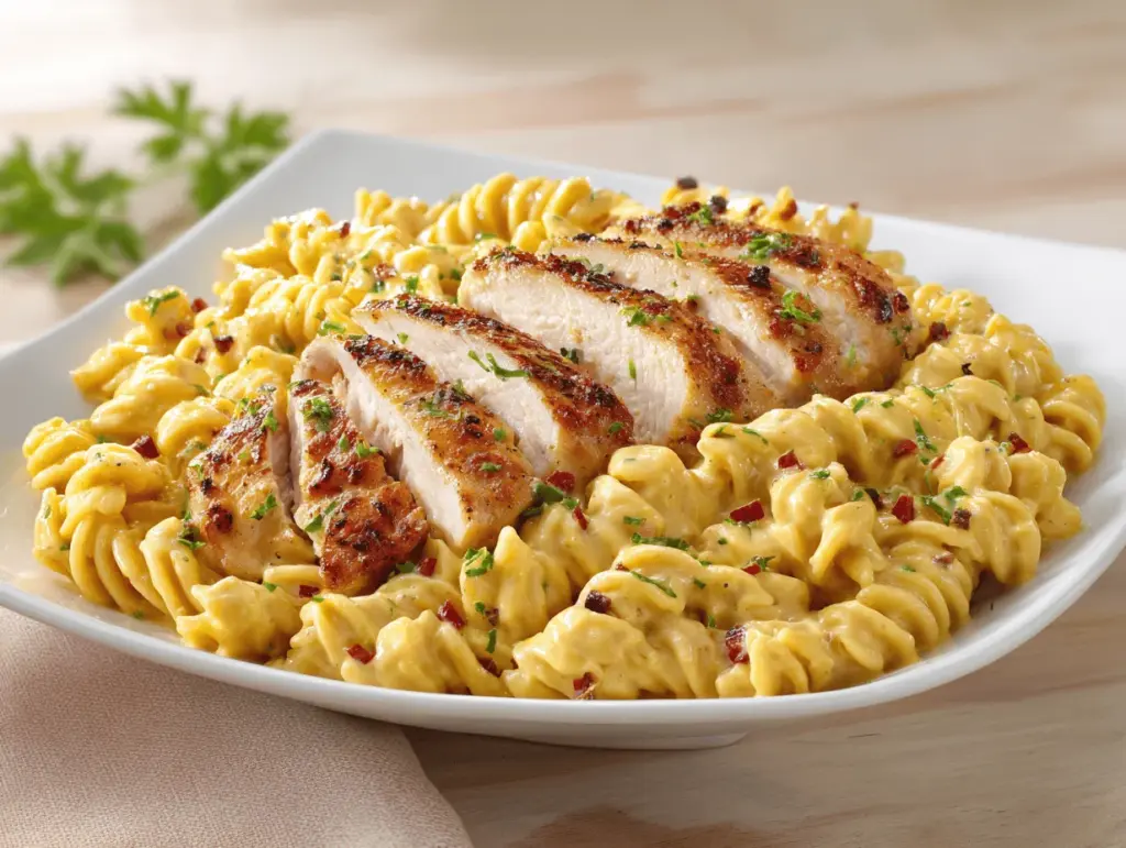garlic parmesan chicken pasta - featured image