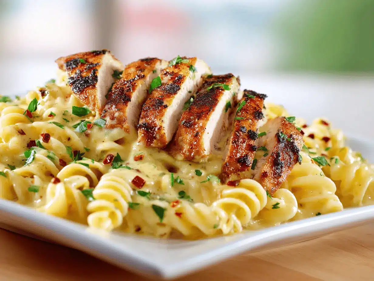 garlic parmesan chicken pasta preparation steps
