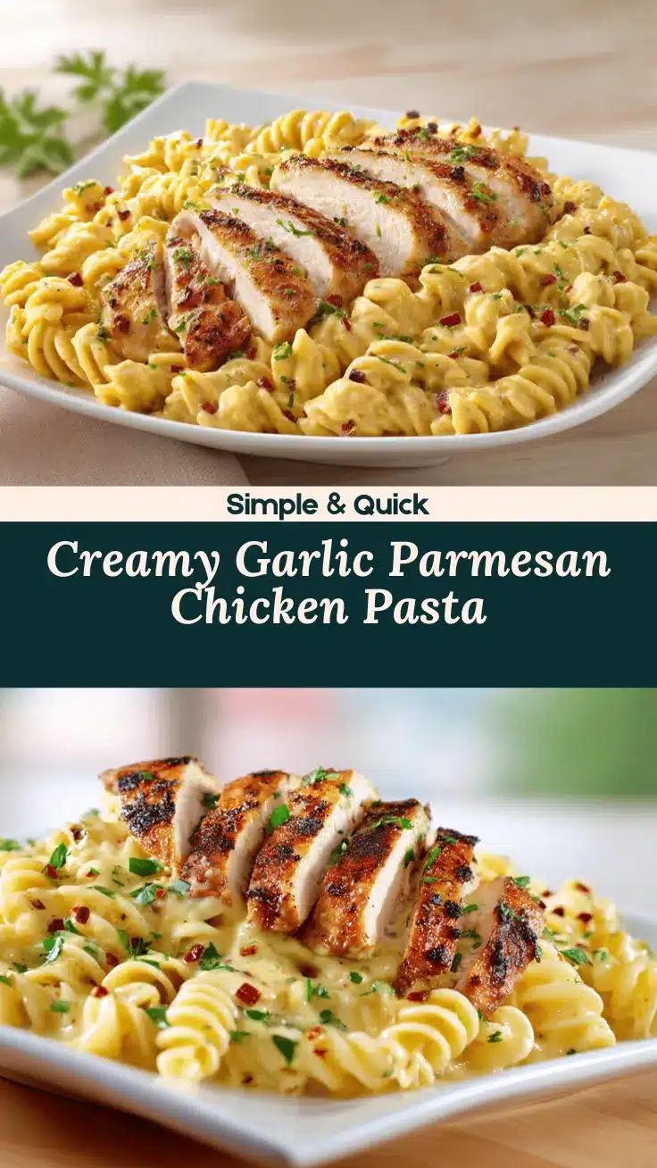 garlic parmesan chicken pasta recipe