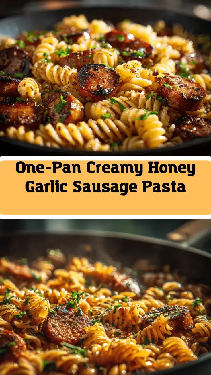 honey garlic sausage pasta skillet recipe