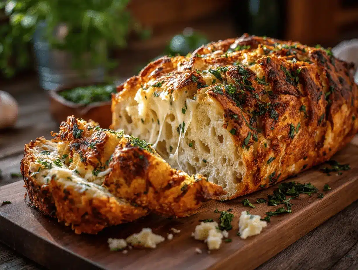 Italian herbs and cheese bread preparation steps