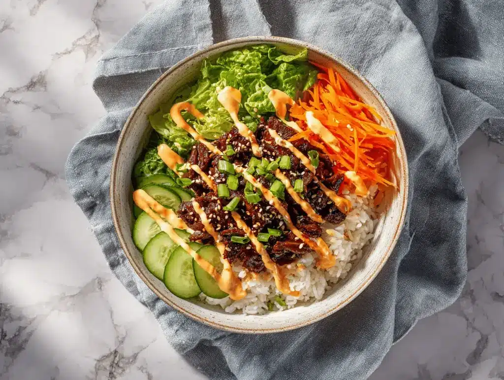Korean BBQ beef rice bowl - featured image