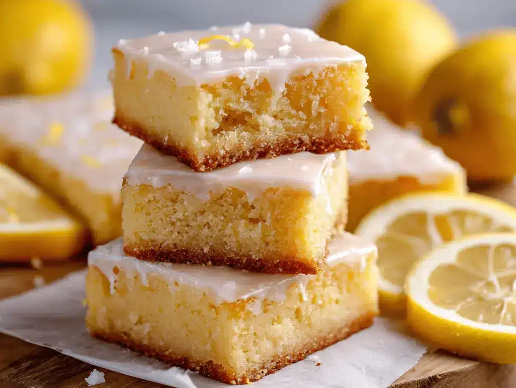 lemon brownies - featured image