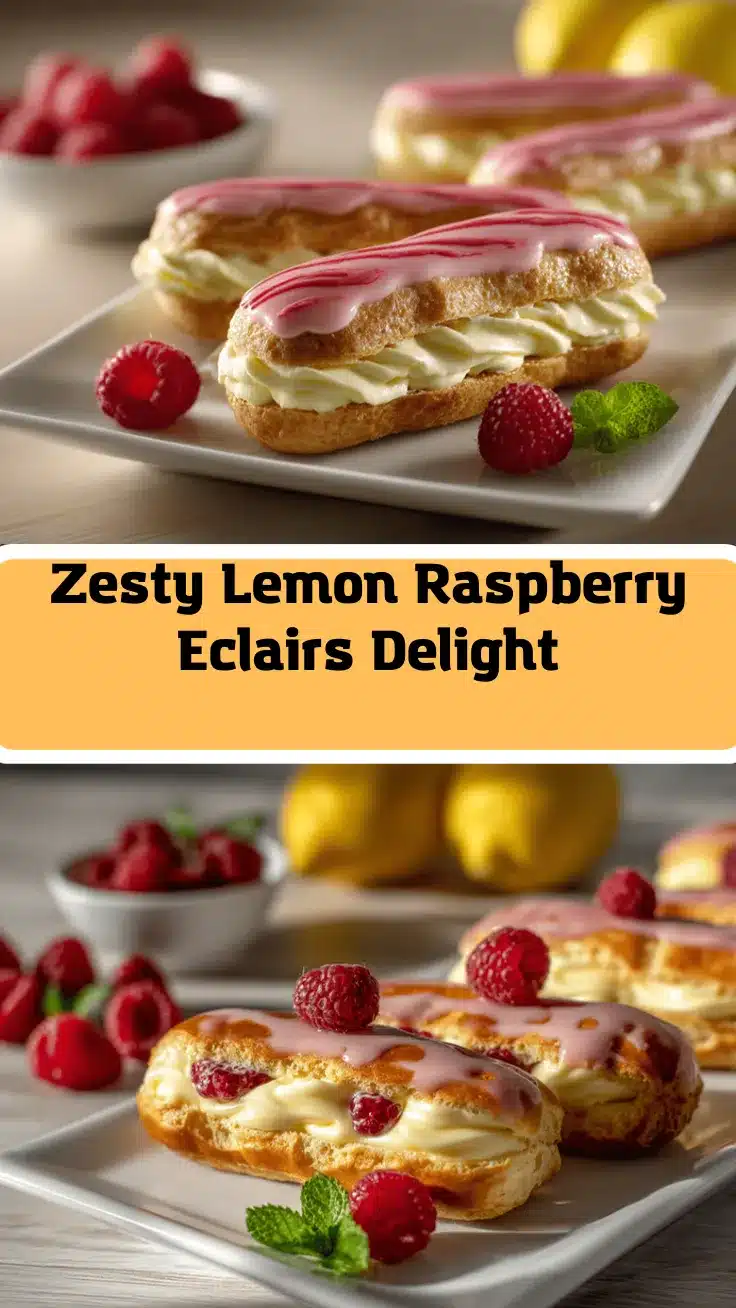 lemon raspberry eclairs recipe