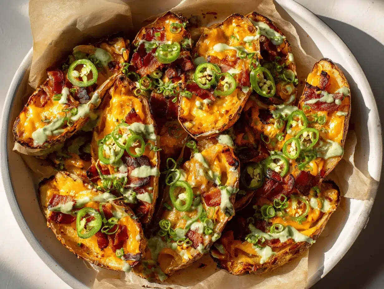 loaded Tex-Mex potato skins preparation steps