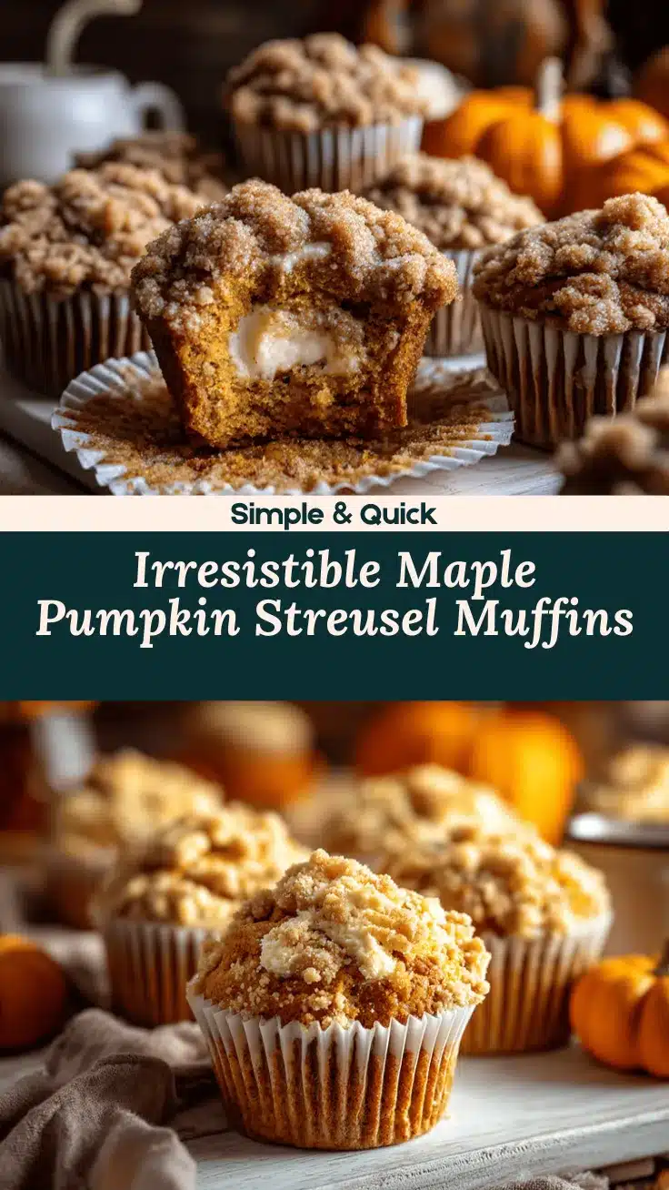 maple cream cheese pumpkin streusel muffins recipe
