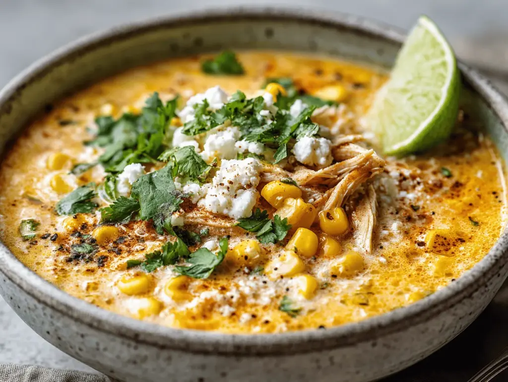 Mexican street corn soup - featured image