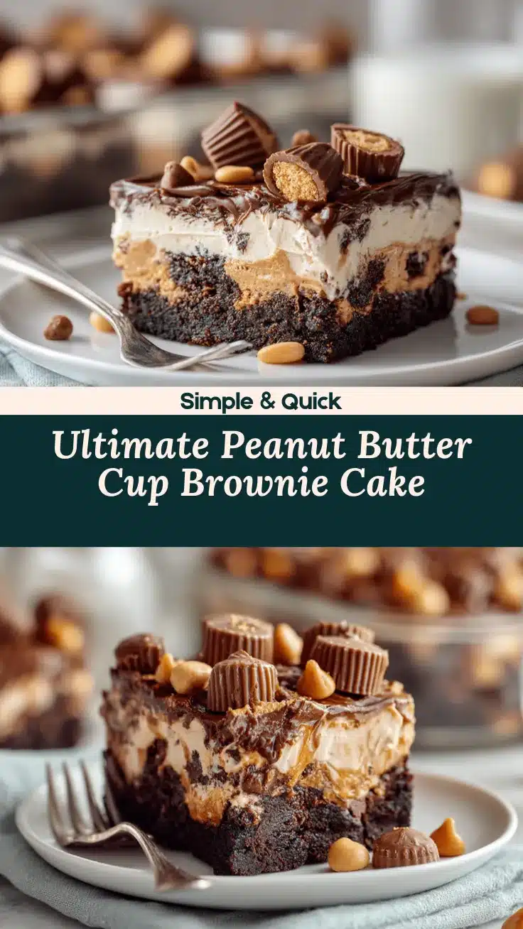 peanut butter cup brownie icebox cake recipe