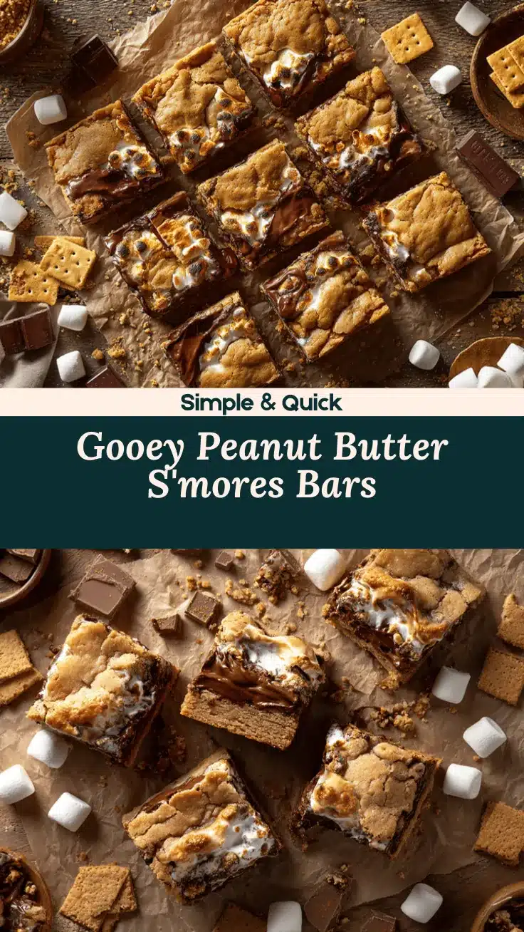 peanut butter smores cookie bars recipe