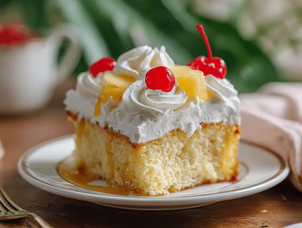 pineapple upside down tres leches cake preparation steps