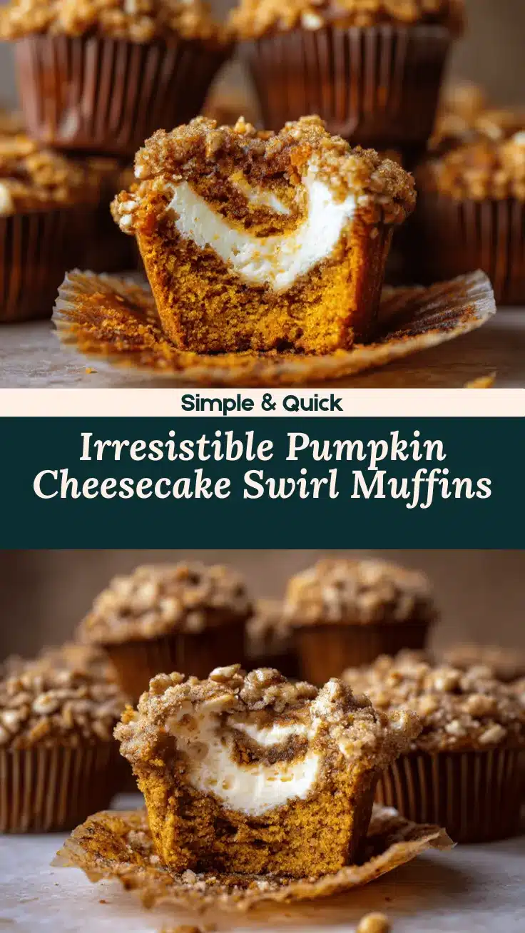 pumpkin cheesecake streusel swirl muffins recipe