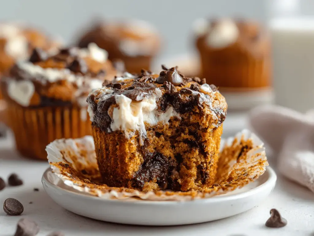 pumpkin chocolate chip protein muffins - featured image
