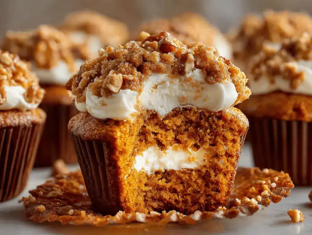 pumpkin cream cheese muffins - featured image