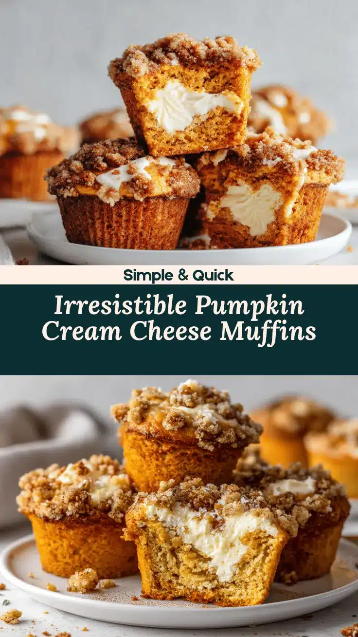 pumpkin cream cheese streusel muffins recipe