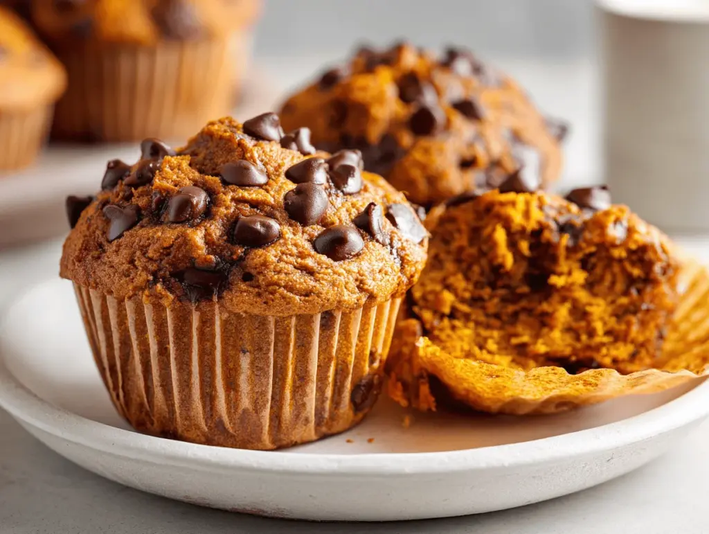 pumpkin protein muffins - featured image