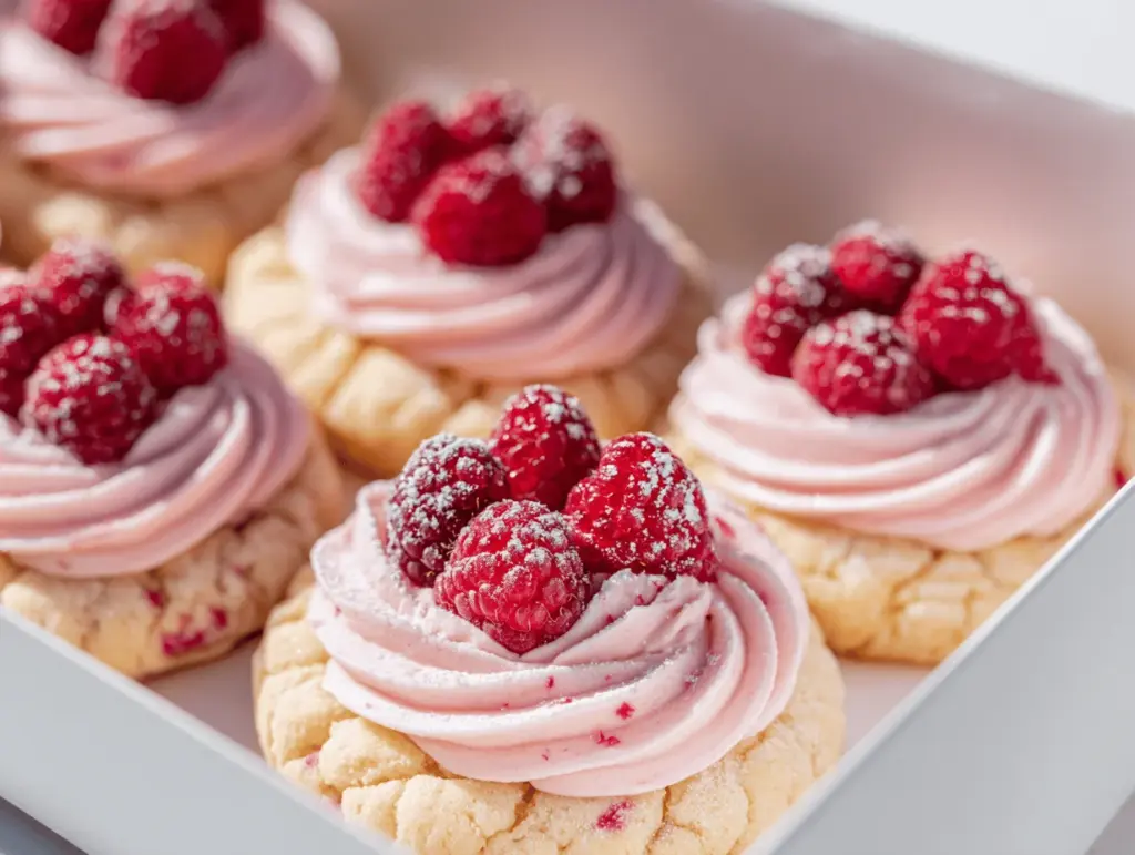 raspberry cream cookies - featured image