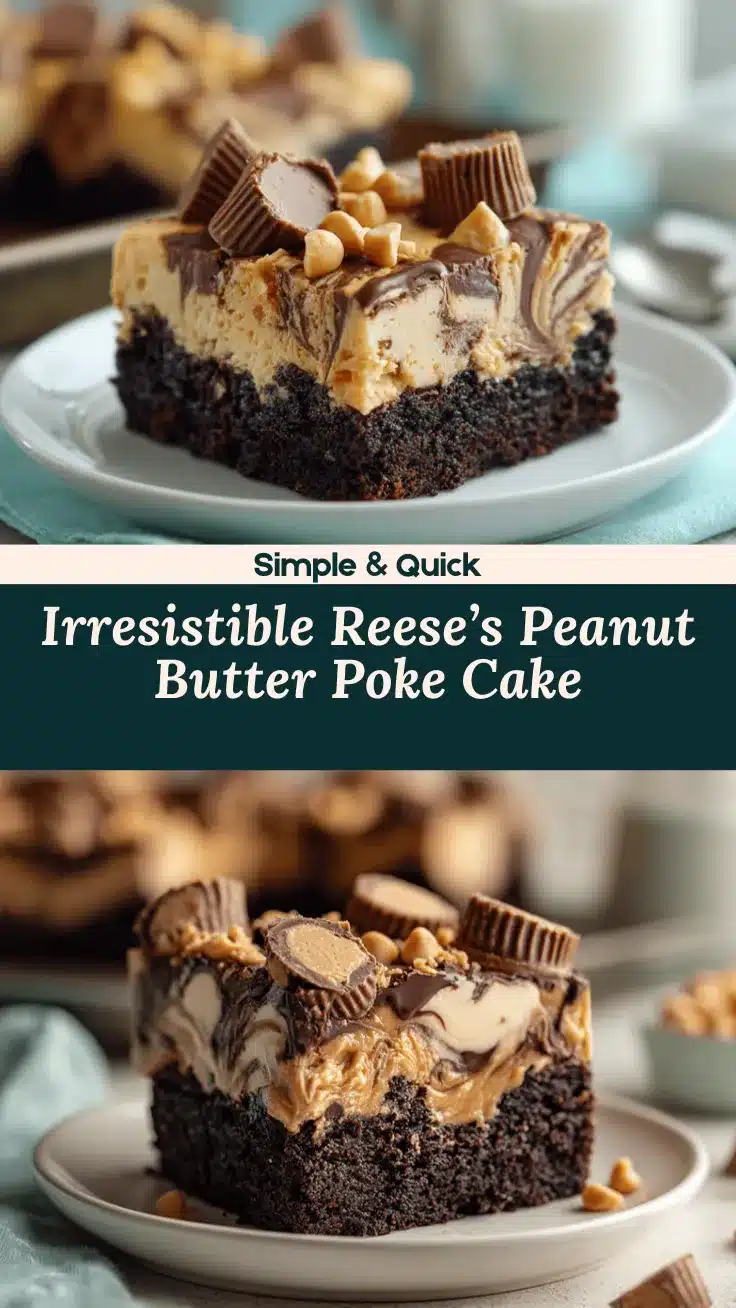 Reese’s Peanut Butter Cup Poke Cake recipe