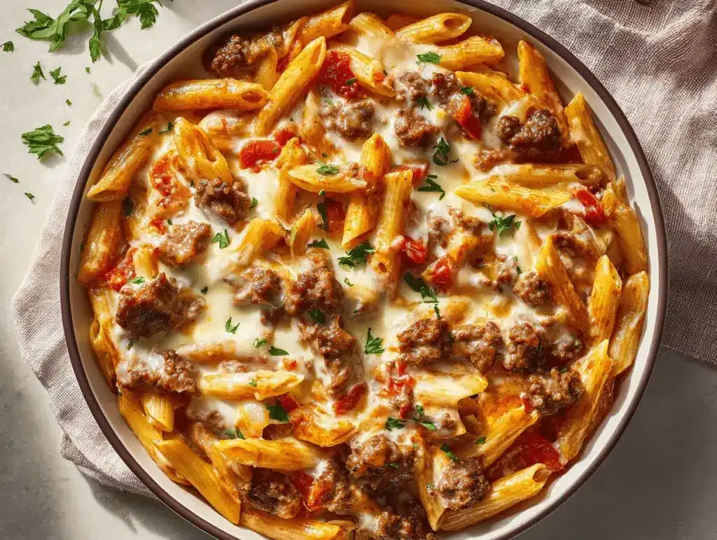 Rotel pasta with ground beef - featured image
