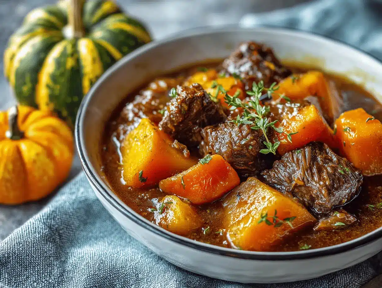 slow cooker autumn beef stew preparation steps