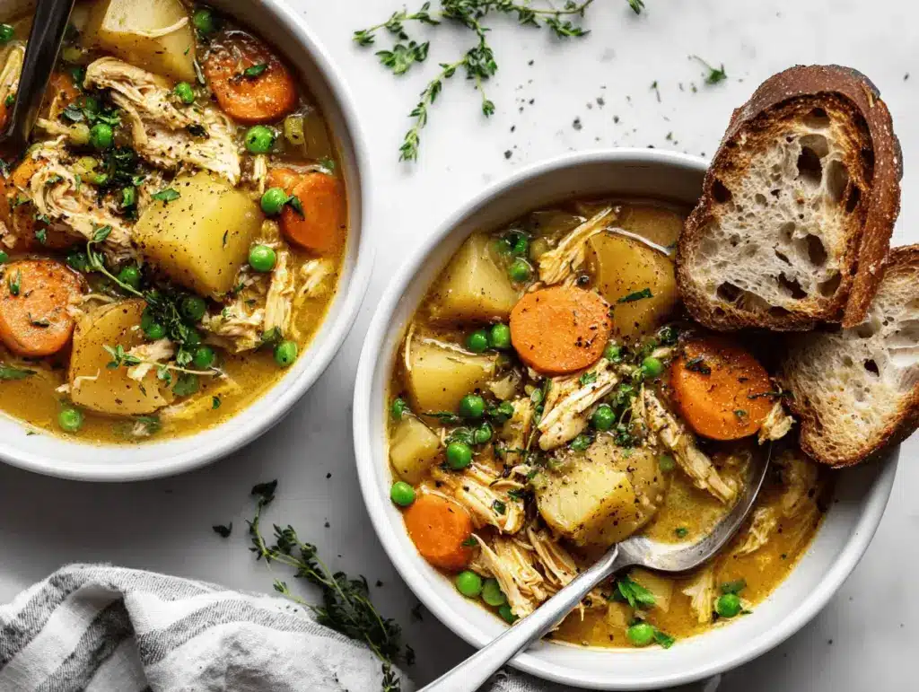slow cooker chicken stew - featured image