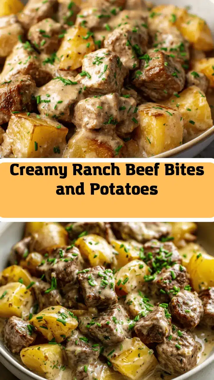 slow cooker creamy ranch beef bites and potatoes recipe