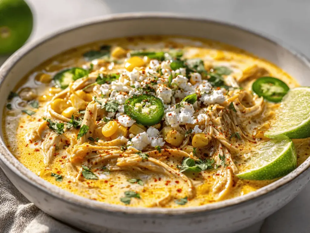 Slow Cooker Creamy Southwest Chicken & Corn Chowder - featured image